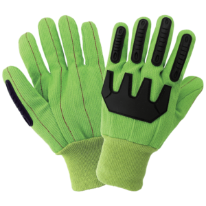 Guantes de protección contra impactos inalámbricos de algodón/poliéster premium - C18GRCPB