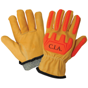 Guante de Corte de grano de cuero de cuero, impacto, guantes resistentes a la abrasión - CIA3200