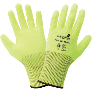 Guantes resistentes a cortes de alta visibilidad recubiertos de poliuretano - PUG-511