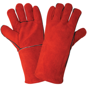 Guantes de soldador de cuero dividido de grado económico - 1200E