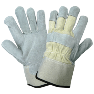 Guantes económicos de piel de vacuno divididos en hombros con puño de seguridad lavable - 2300WC
