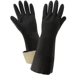 Guantes de manejo de productos químicos de neopreno con acabado rugoso y soporte FrogWear® - 245CT
