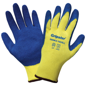 Guantes Gripster® resistentes a cortes hechos con fibra de aramida y palma recubierta de caucho - 300KV