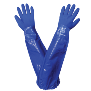 FrogWear® Guantes de PVC de triple capa resistentes a productos químicos hasta los hombros - 8690