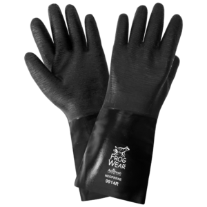 Guantes FrogWear® Premium de neopreno con acabado rugoso y grabado de 14 pulgadas para manipulación de productos químicos - 9914R