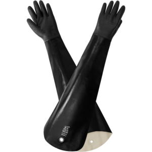 FrogWear® Guantes para manipulación de productos químicos de neopreno con acabado rugoso y acabado rugoso y multicapa hasta los hombros - 9932R