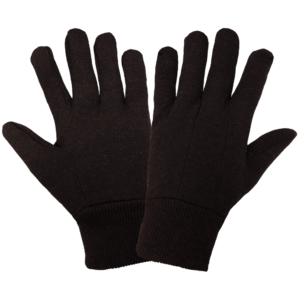 Guantes de Jersey de Algodón con Corte Clute Marrón Oscuro - C80BJC