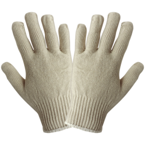 Guantes económicos de algodón / poliéster tejidos con hilo - S400