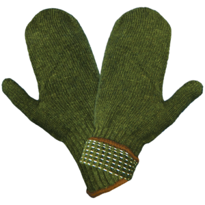 Manoplas de lana de trapo verde militar - S70RWMT