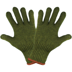 Guantes de lana de trapo verde militar - S77RW