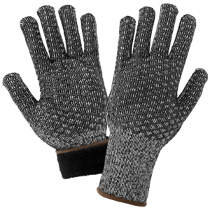 Guantes de PVC con estampado de tela de felpa acrílica - T800HC