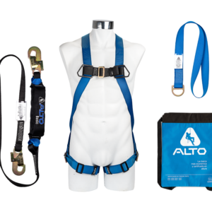 KPA-3KIT PROMOCIÓN ALTO PARA CONSTRUCCIÓN, ARNES CONTRACTOR, C/C PLANO, PF .90m Y MORRAL | ALTO SEGURA