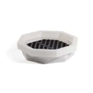 Bandeja de derrames de tambor con parrilla PIG® | 82cm An. x 82cm L x 21cm Al. DRM371