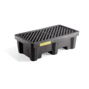 Tarima de contención de derrames de polietileno PIG® | Para 2 tambores  PAK605