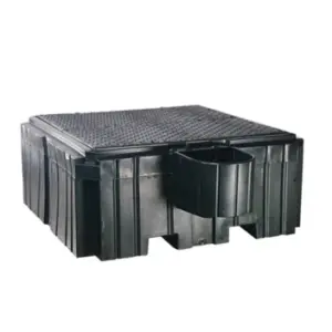 Unidad IBC de plástico PIG® | Con repisa para cubeta PAK736