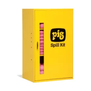 Kit antiderrames PIG® HazMat en gabinete grande para montaje en pared - KIT328