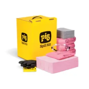 Kit antiderrames PIG® HazMat en gabinete GoBox® - KIT390