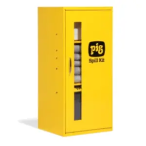 Kit antiderrames PIG® en gabinete pequeño para montaje en pared - KIT215