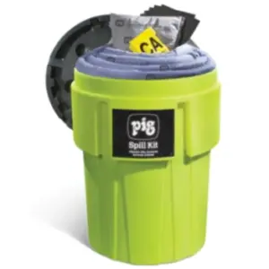 Kit antiderrames PIG® en contenedor de alta visibilidad - KIT262
