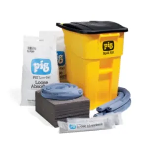 Kit antiderrames PIG® en contenedor portátil grande - KIT273