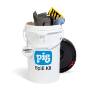 Kit antiderrames PIG® en cubeta - KIT213