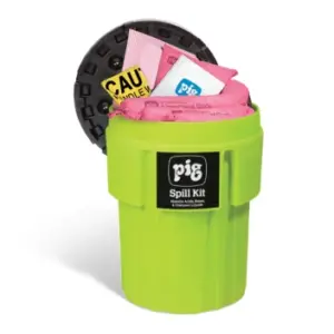 Kit antiderrames PIG® HazMat en contenedor de alta visibilidad - KIT363