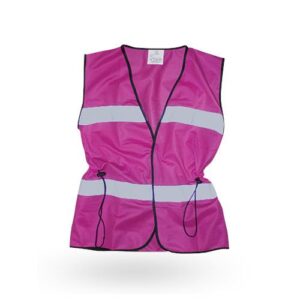 Chaleco Alta Visib.Ajustable Rosa