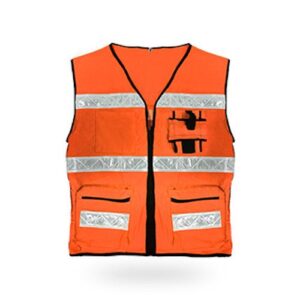 Chaleco tipo reportero con reflejante plastificado