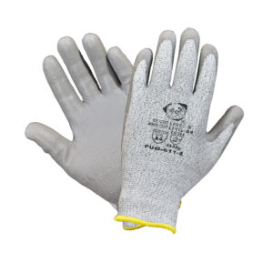 Pug™ Guantes resistentes al corte recubierto de poliuretano de sal y pimienta. PUG-611