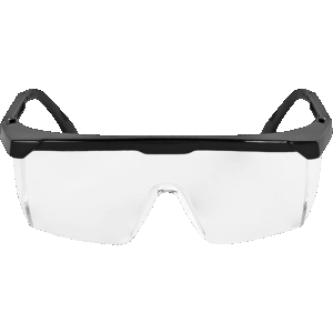Gafas de seguridad Kaku® con lentes transparentes y marco negro brillante - BH361