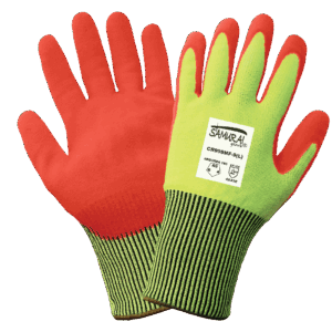 Guantes Samurai Glove® de nitrilo de doble inmersión, de alta visibilidad, resistentes a cortes, abrasión y perforaciones, con acabado mecanizado - EXISTENCIAS LIMITADAS - CR998MF